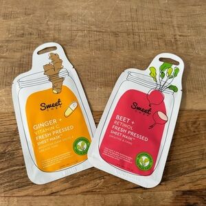 BUNDLE of 2 Sweet Chef Sheet Masks ~ Beet+Retinol & Ginger+Vitamin C~ NEW
